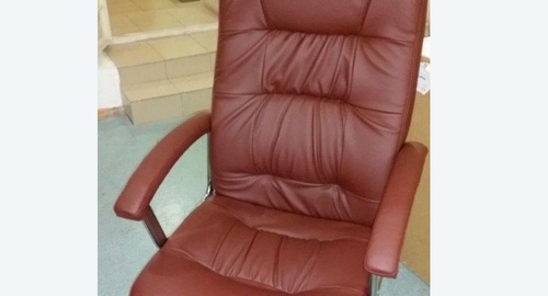 Обтяжка офисного кресла. Кронштадт